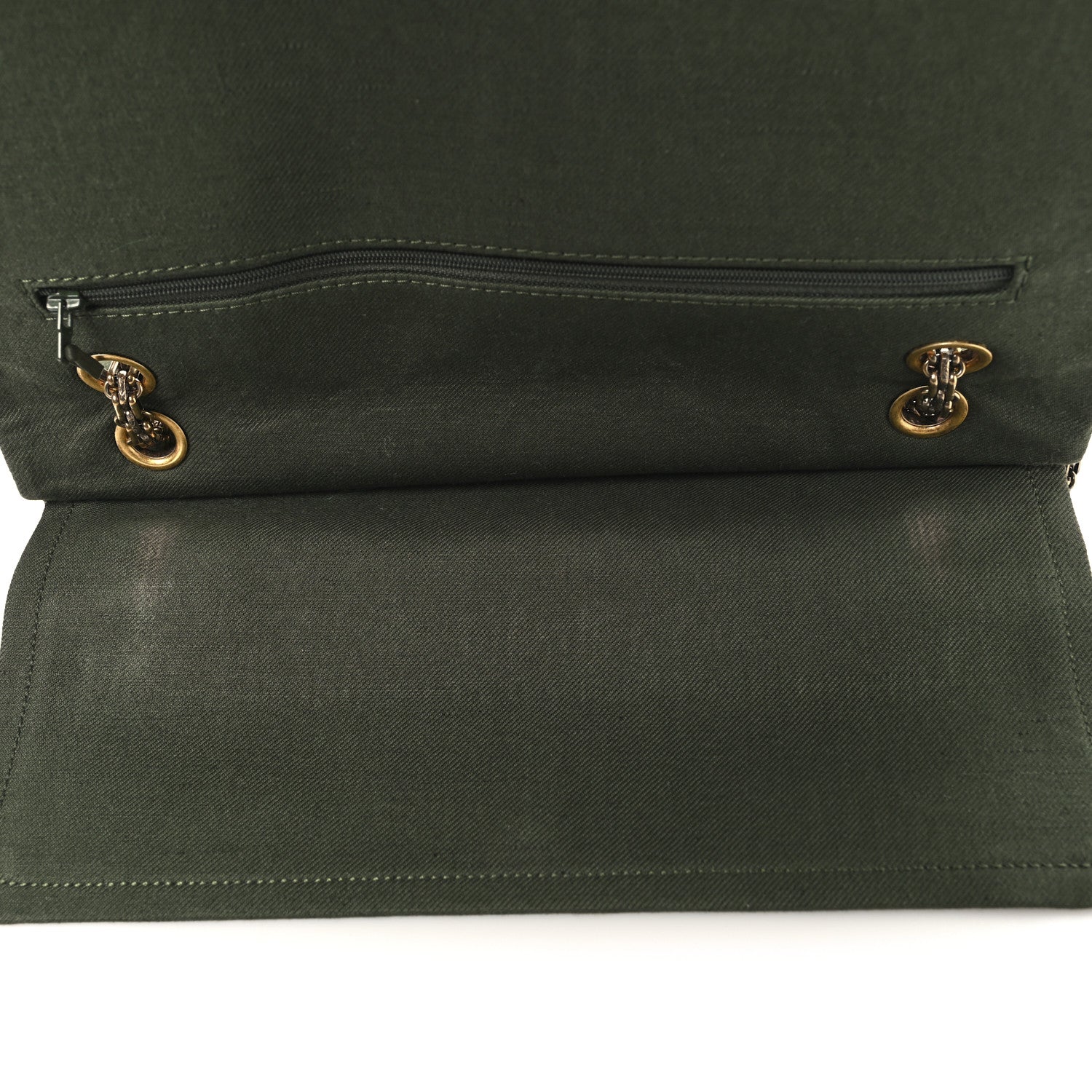 Chanel Canvas Quilted 2.55 Reissue 227 Flap Green 14 of 14