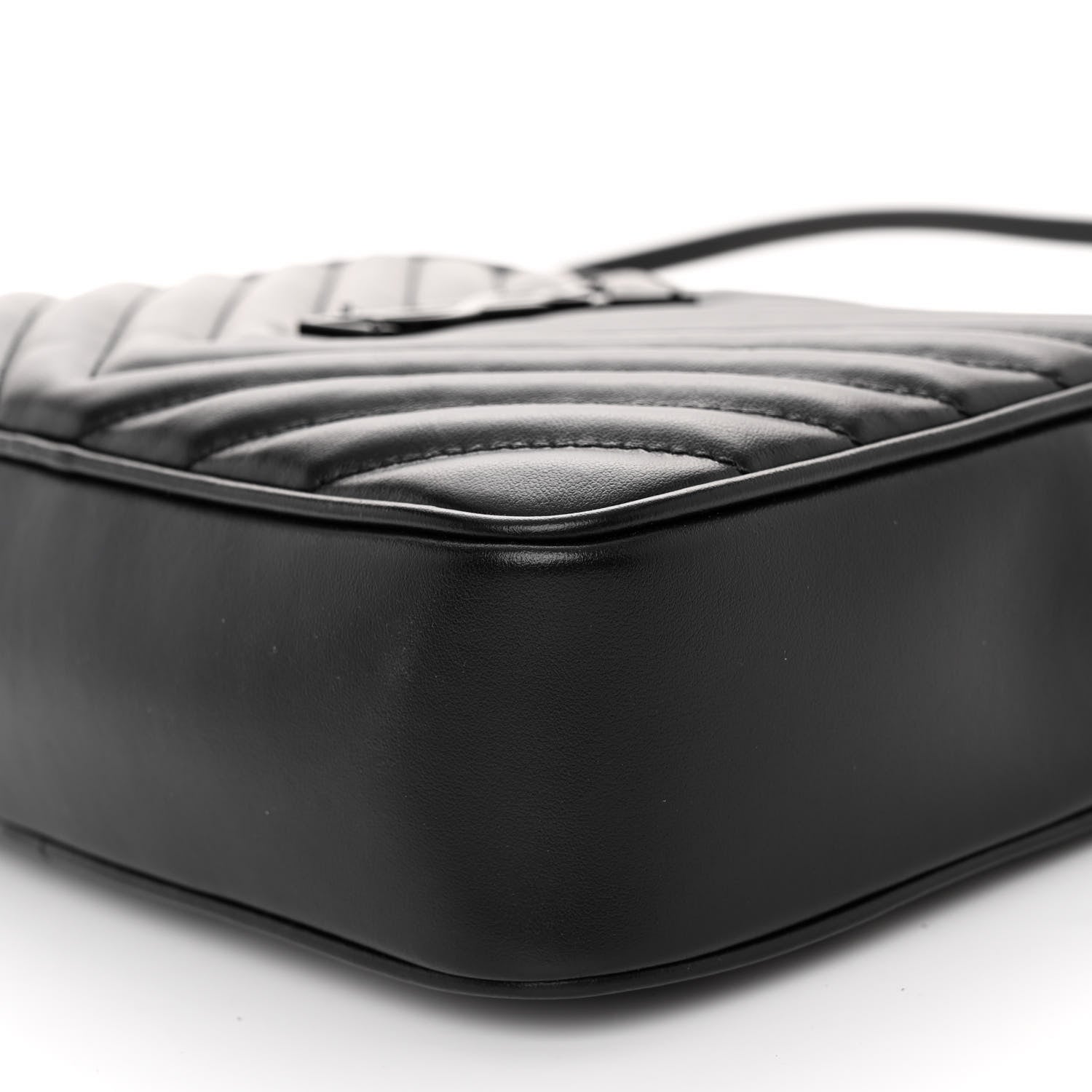 Saint Laurent Calfskin Matelasse Monogram Monochrome Lou Camera Bag Black 9 of 9
