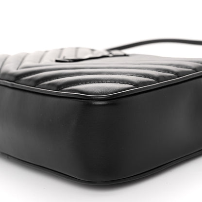 Saint Laurent Calfskin Matelasse Monogram Monochrome Lou Camera Bag Black 9 of 9