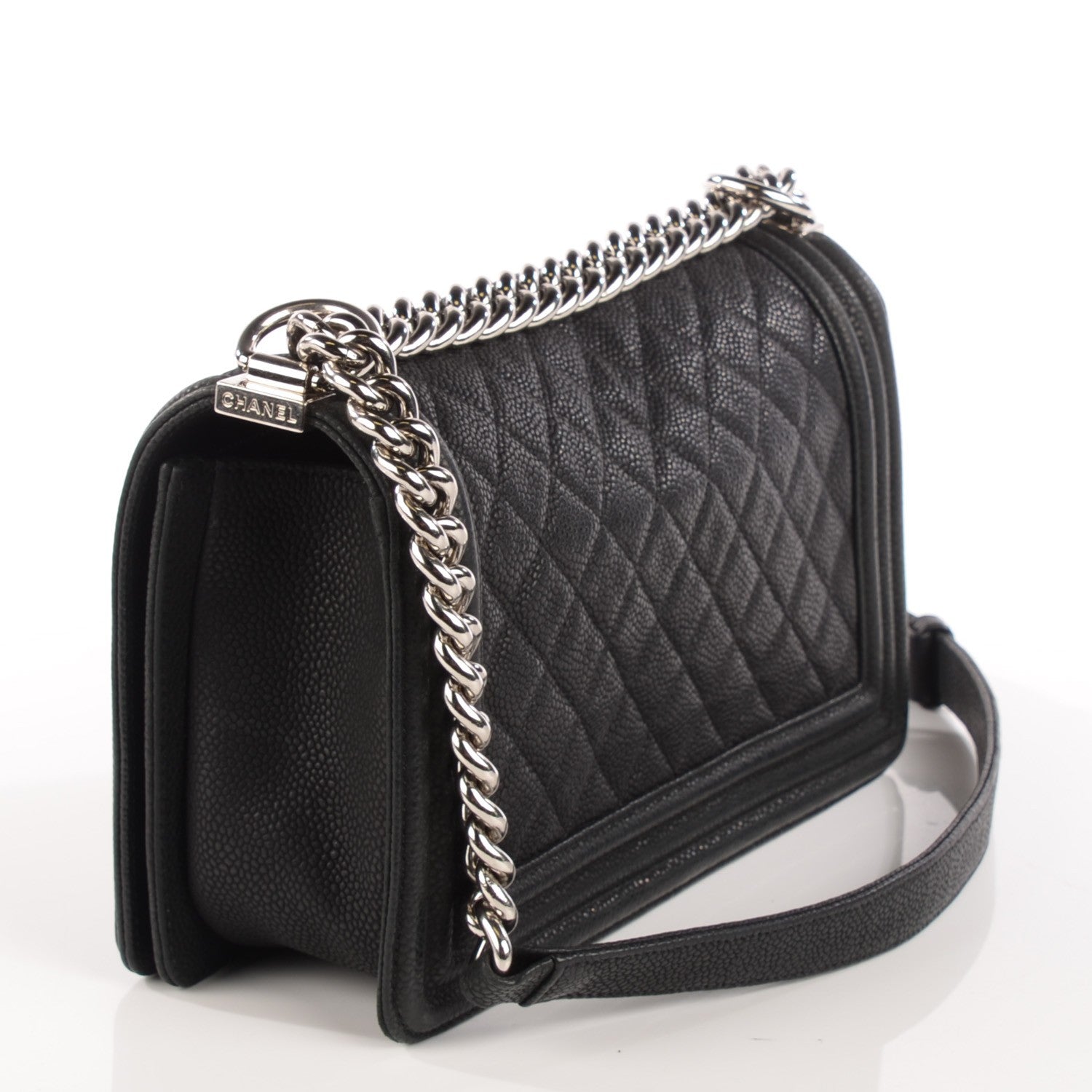 Chanel Caviar Quilted Medium Boy Flap Black 3 of 9