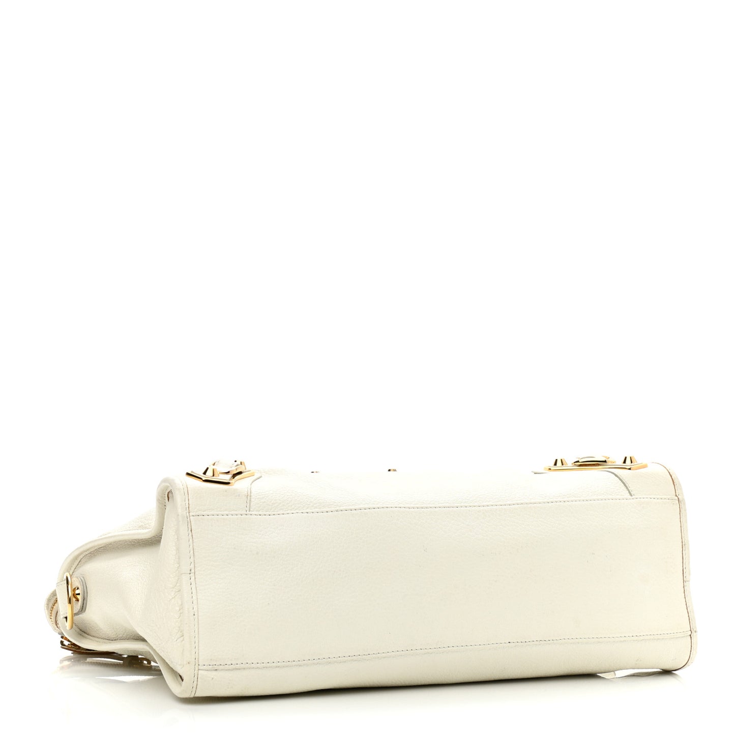 Chevre Gold Metallic Edge Hardware City White