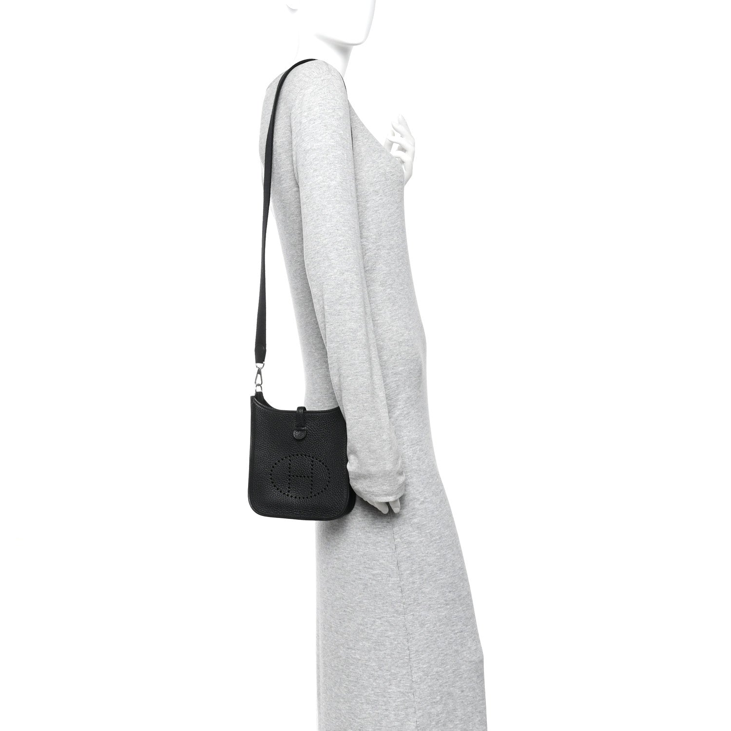 Hermes Taurillon Clemence Evelyne TPM Black 2 of 10