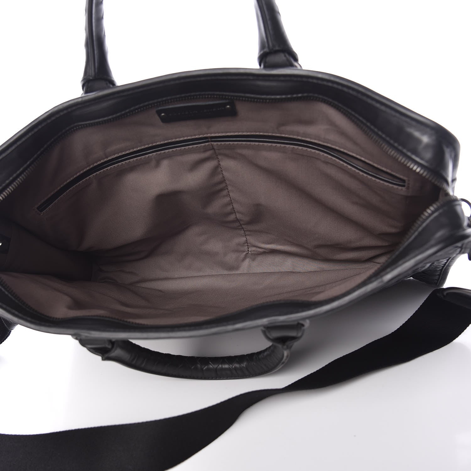 Bottega Veneta Calfskin Leggero Intrecciato Briefcase Black 5 of 8