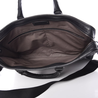Bottega Veneta Calfskin Leggero Intrecciato Briefcase Black 5 of 8