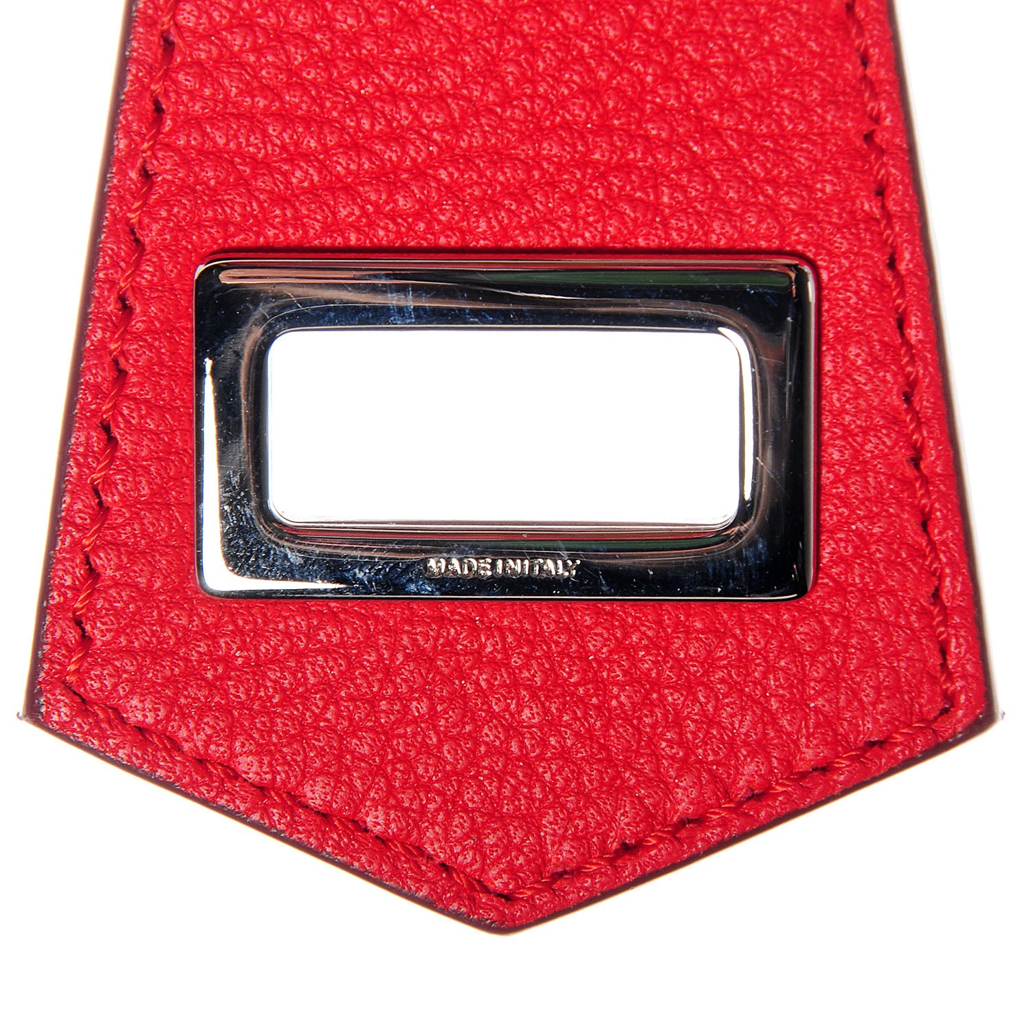 Fendi Vitello Small Clasp Top Hobo Bag Red 9 of 10