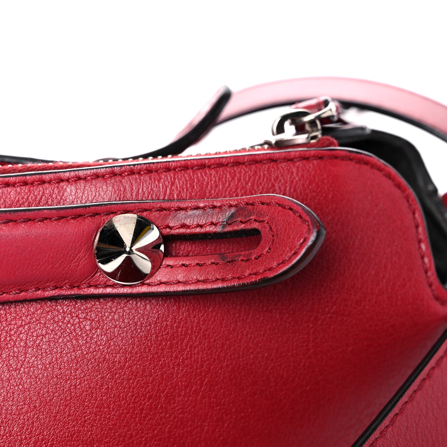 Fendi Vitello Dolce Marmol Large By The Way Boston Bag Ciliegia 23 of 32