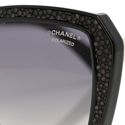 Chanel Stingray CC Polarized Sunglasses 6046-Q Black 8 of 9