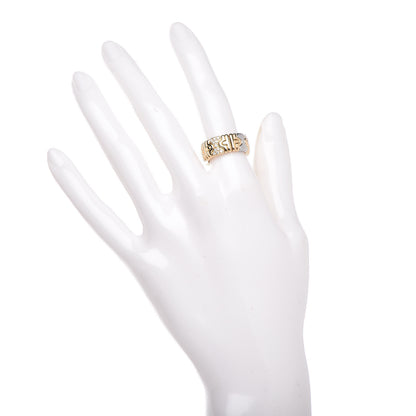 Bulgari Stainless Steel 18K Yellow Gold Diamond Parentesi Ring 50 5.5 2 of 4