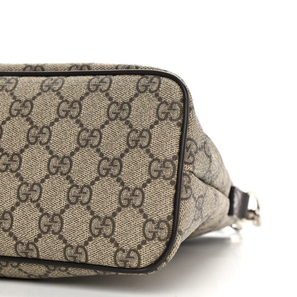 Gucci GG Supreme Monogram Small Zippered Tote Dark Brown 10 of 10