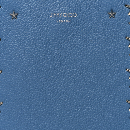 Jimmy Choo Soft Grainy Calfskin Star Studded Mini Pegasi Tote Butterfly Blue 7 of 10