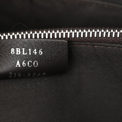 Fendi Vitello Dolce Bi-Color FF 1974 Embossed Medium By The Way Boston Bag Maya Black 7 of 11