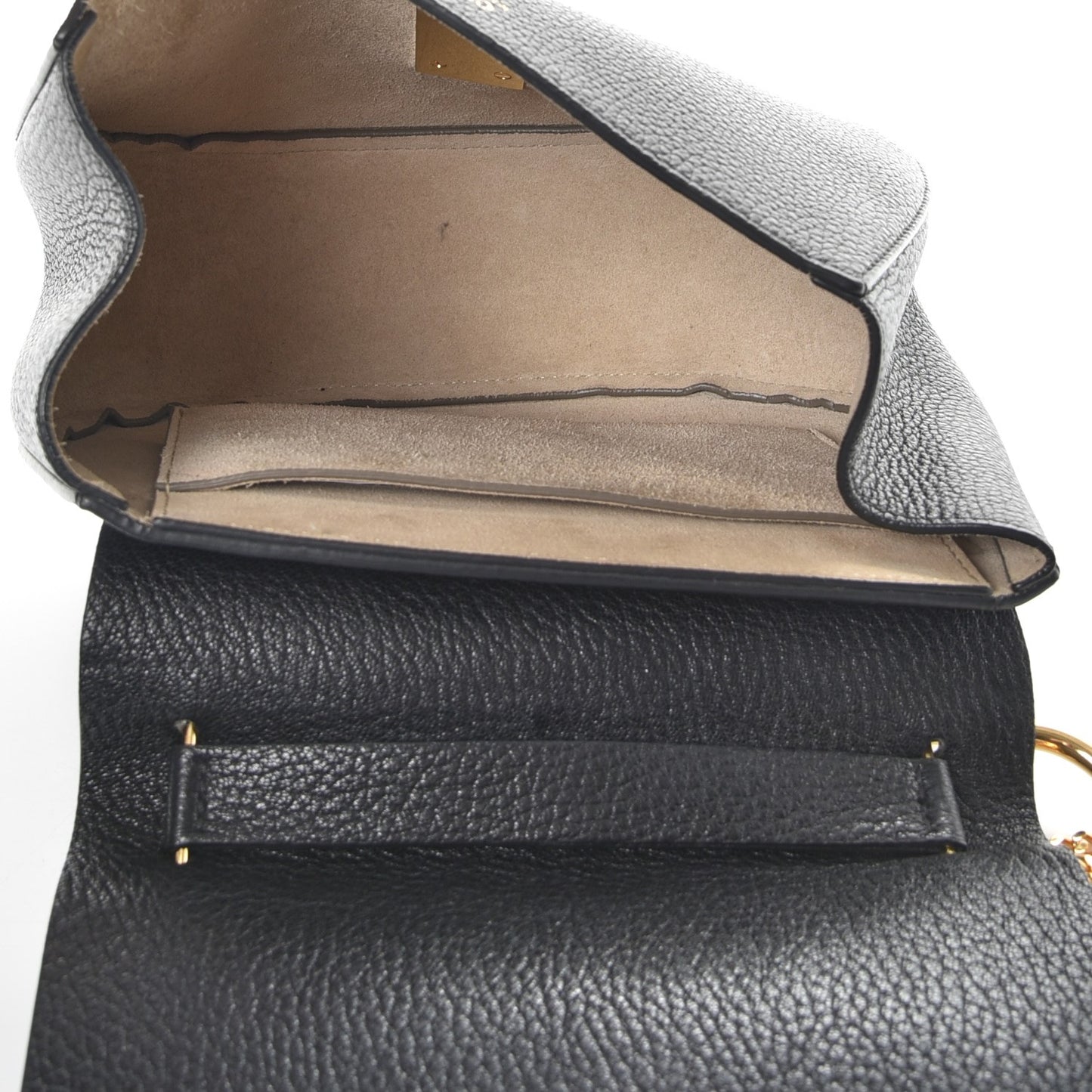 Grained Lambskin Mini Drew Shoulder Bag Black