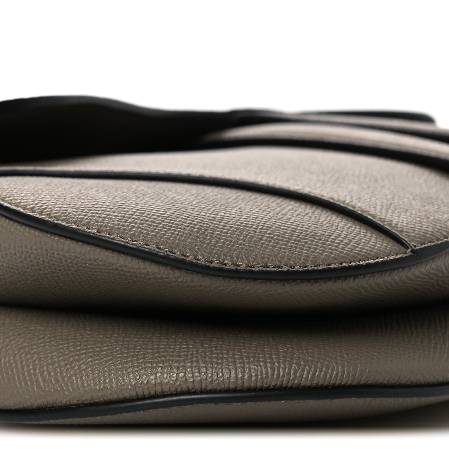 Christian Dior Grained Calfskin Saddle Bag With Strap Clay Green 9 of 10