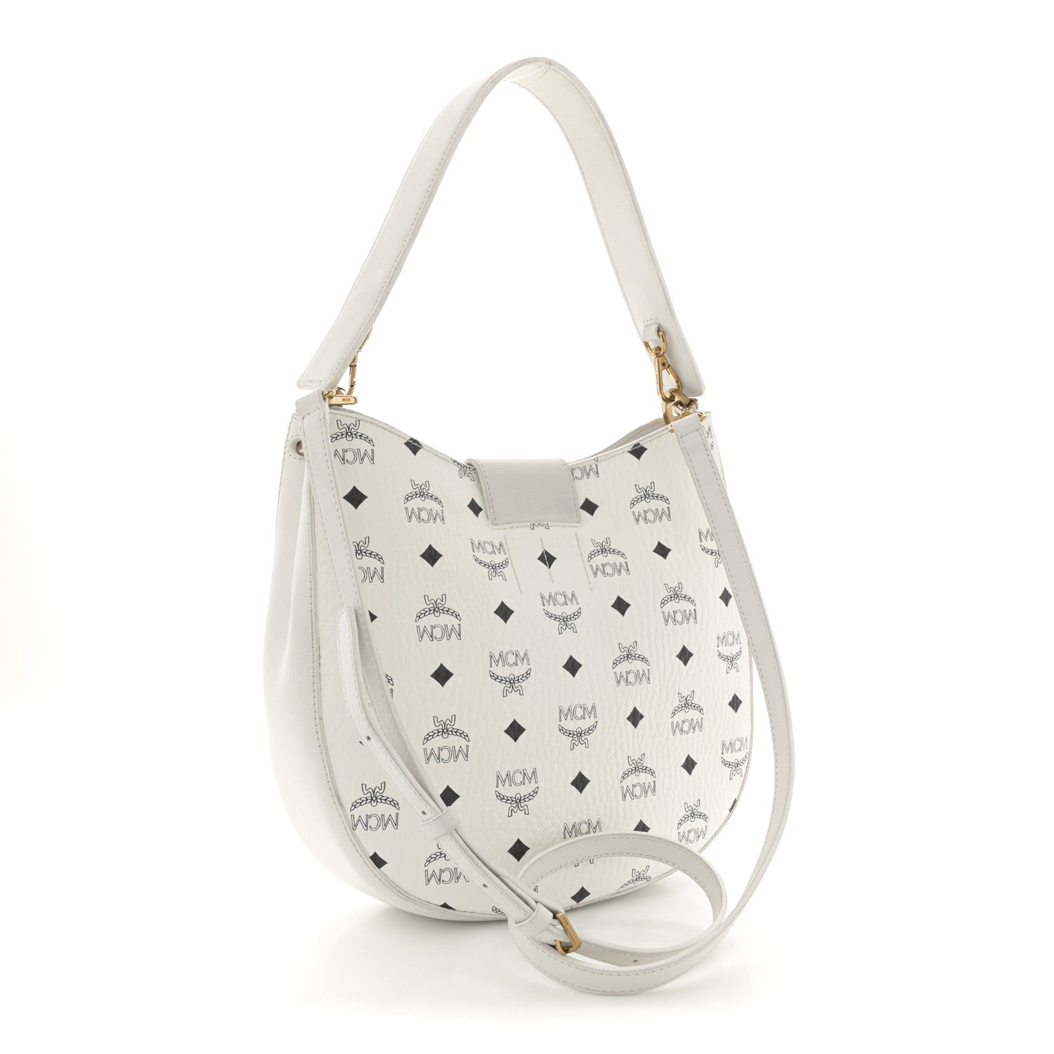 MCM Visetos Patricia Hobo White 3 of 13