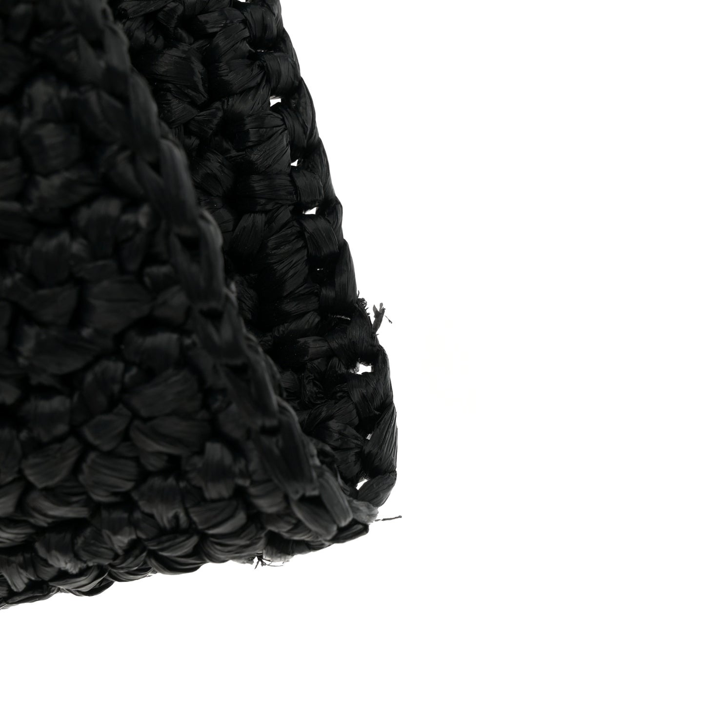 Raffia Monogram Tassel Kate 99 Black