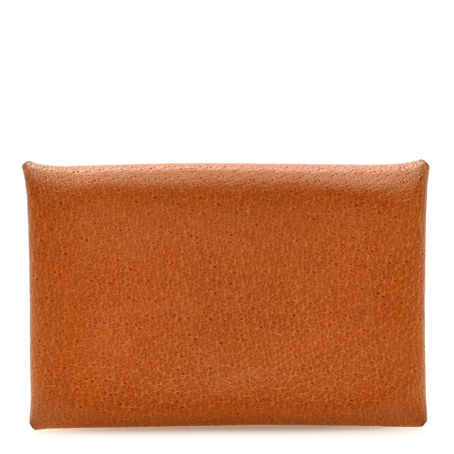 Hermes Peau Porc Calvi Card Case Toffee 1 of 6
