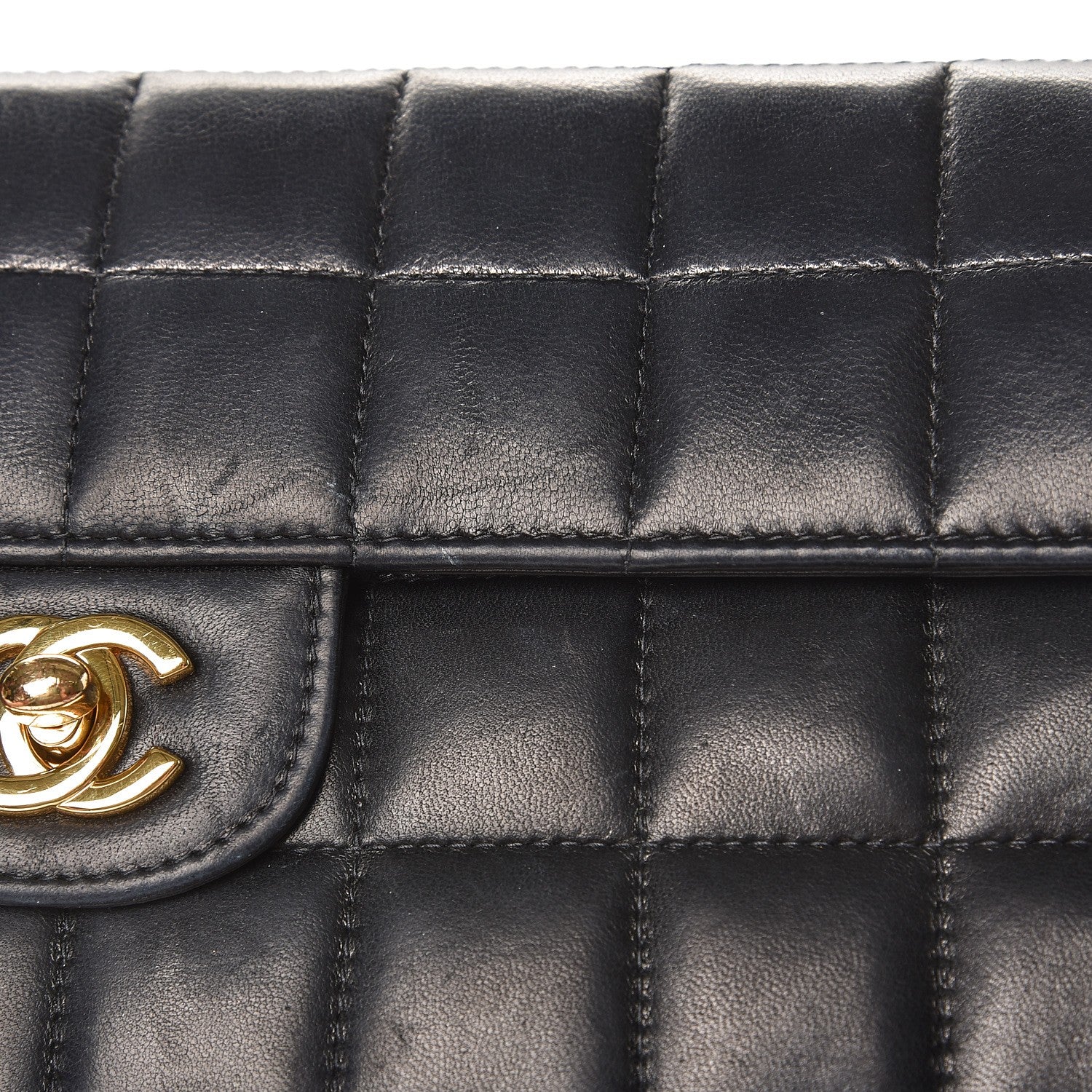 Chanel Lambskin East West Chocolate Bar Flap Black 12 of 13
