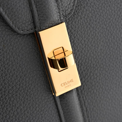 Celine Grained Calfskin Classique 16 Top Handle Bag Cloud 21 of 21