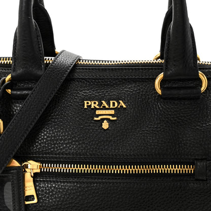 Prada Vitello Daino Shopping Satchel Black 8 of 10