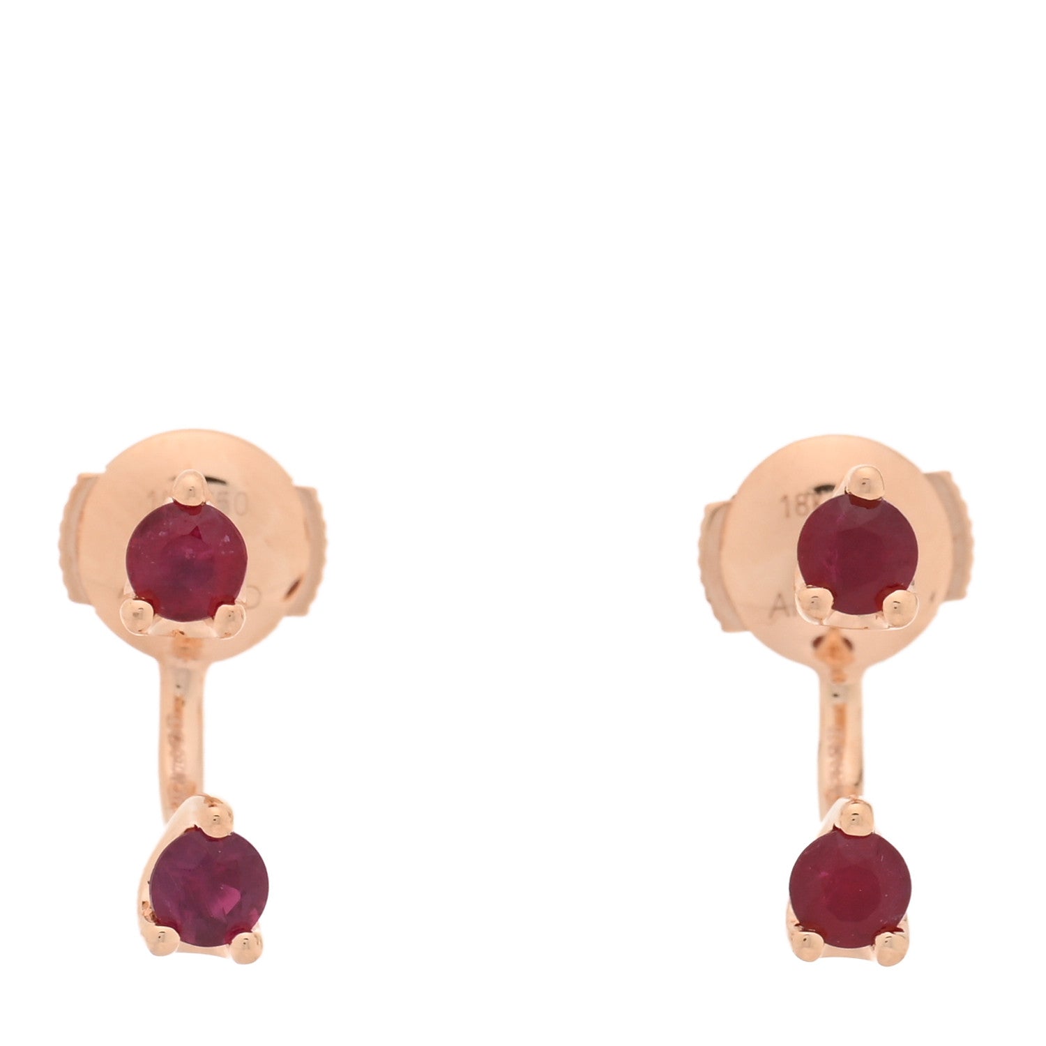 Anita Ko 18K Rose Gold Ruby Orbit Earrings 1 of 5