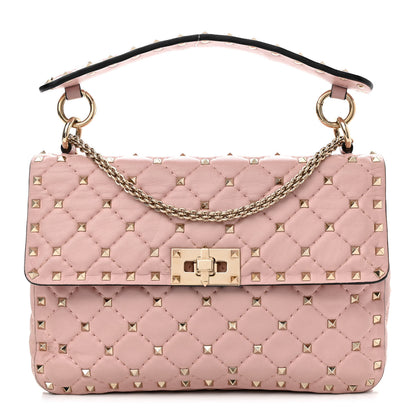 Valentino Garavani Nappa Medium Rockstud Spike Shoulder Bag Water Rose 1 of 10