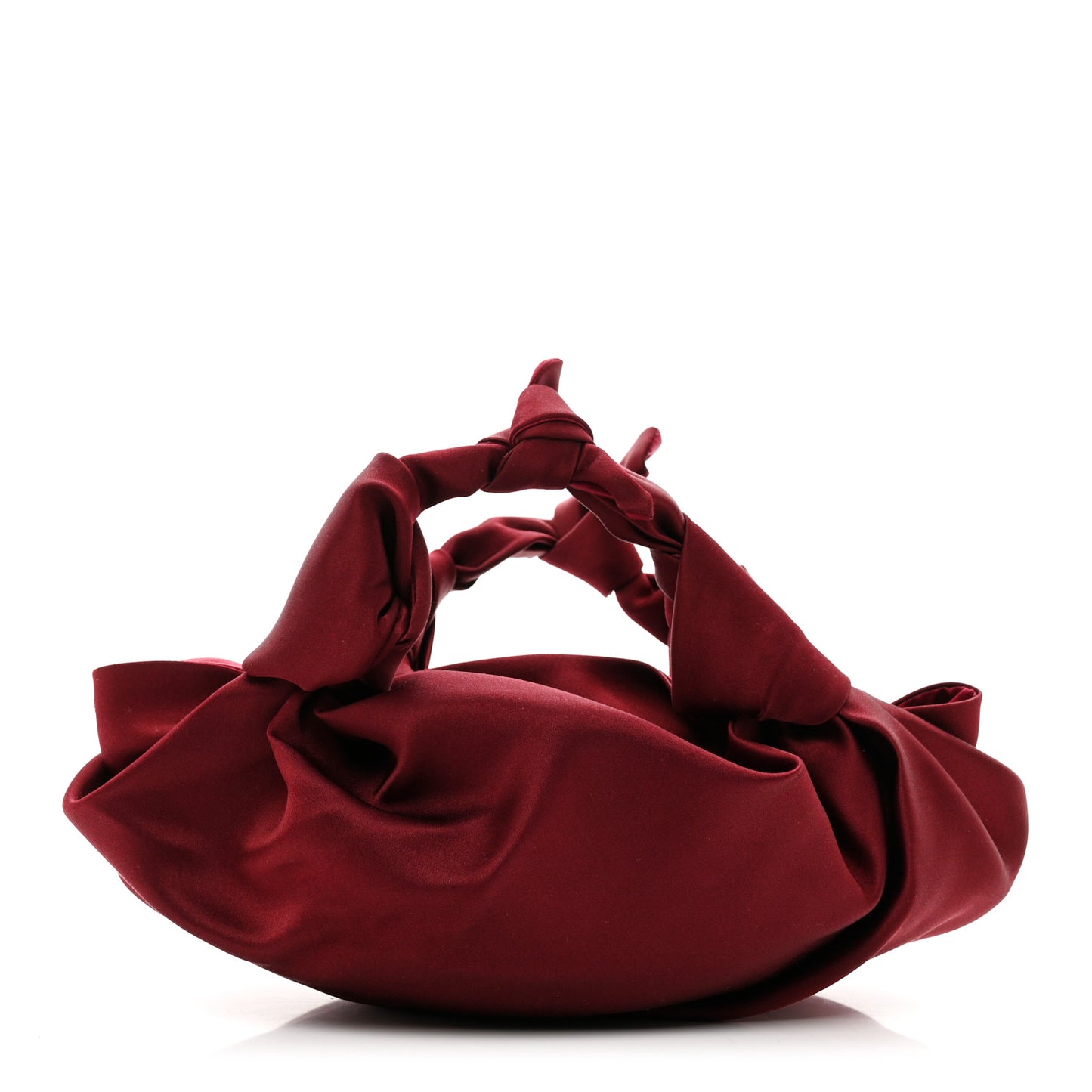 Satin The Ascot Bag Burgundy