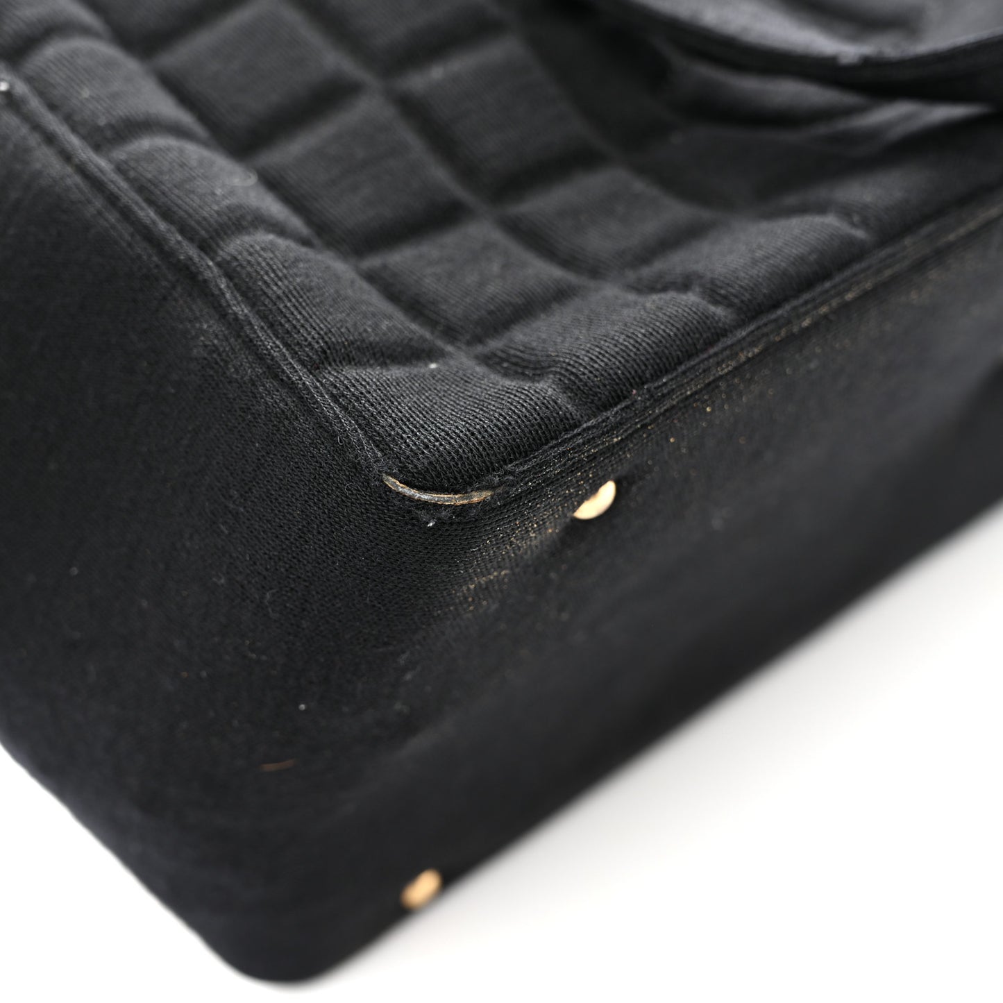 Jersey Square Quilted Bowler Black