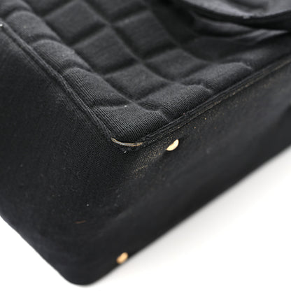 Chanel Jersey Square Quilted Bowler Black 13 of 15