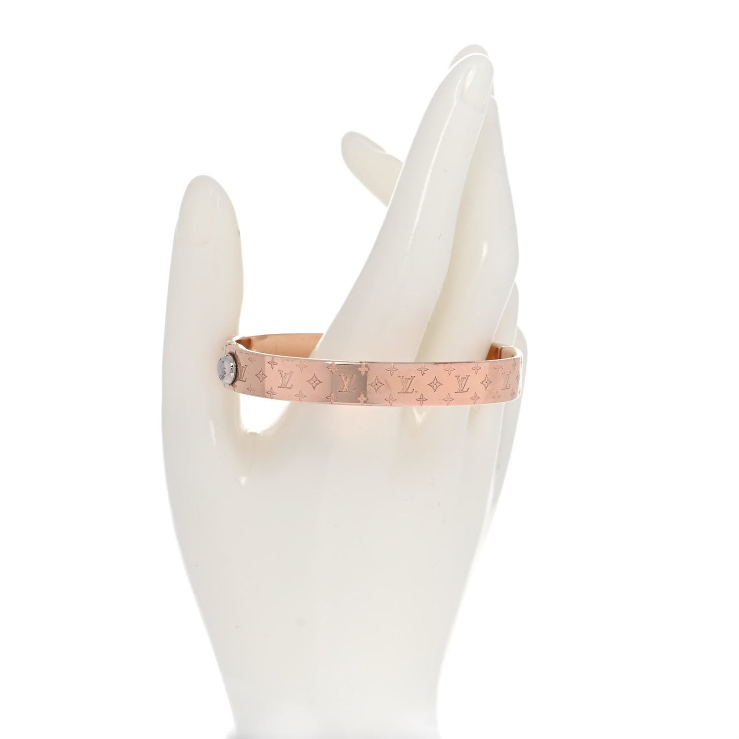Brass Monogram Nanogram Cuff M Pink Gold