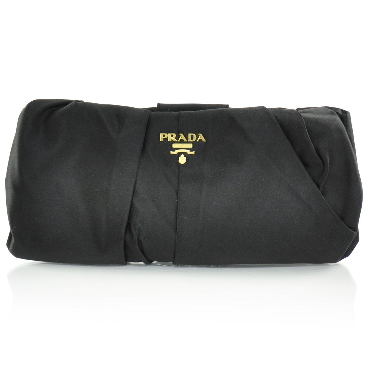 Satin Frame Evening Bag Black