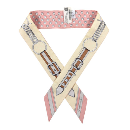 Hermes Silk Grand Tralala Twilly Rose Poudre Jaune 1 of 4