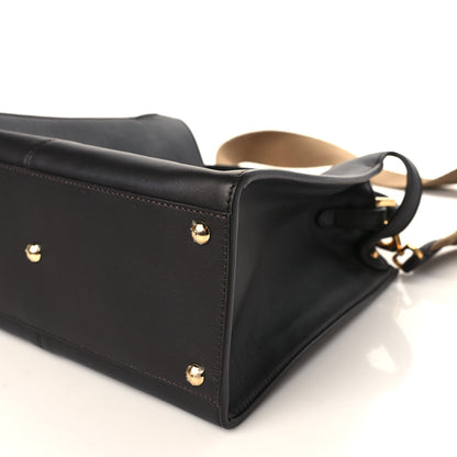 Fendi Vitello Seta Nabuk Pequin Medium Peekaboo X-Lite Ebano Tobacco Moro 8 of 9