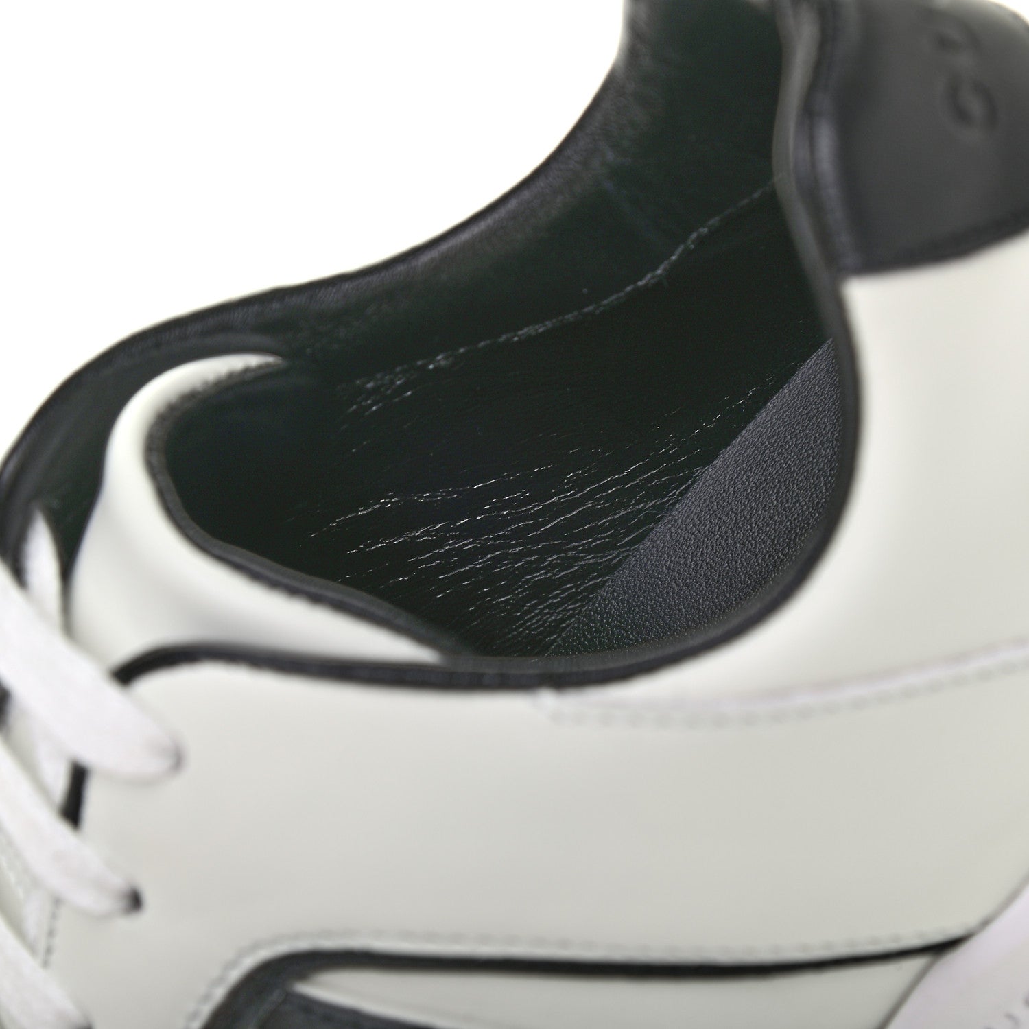 Gucci Calfskin Womens Interlocking G Sneakers 35.5 Black White 17 of 18