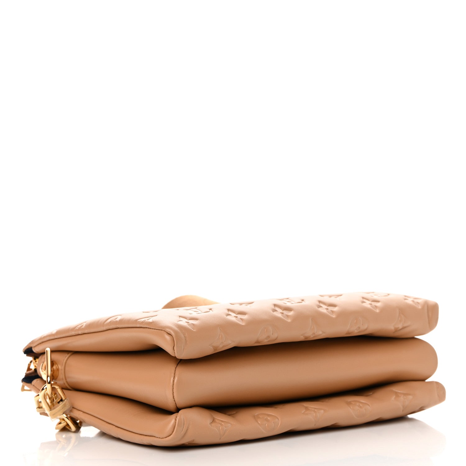 Louis Vuitton Lambskin Embossed Monogram Coussin PM Camel 4 of 12