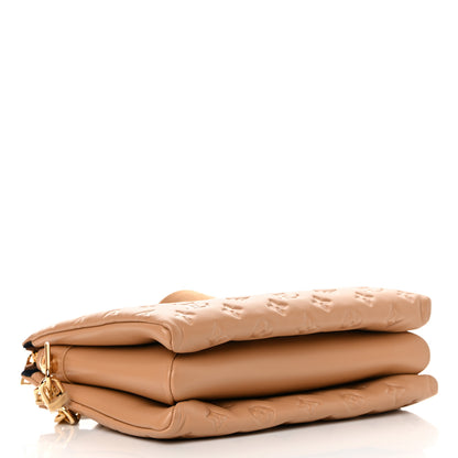 Louis Vuitton Lambskin Embossed Monogram Coussin PM Camel 4 of 12