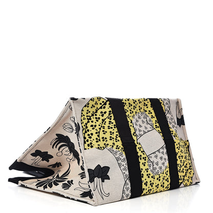 Hermes Cotton Canvas Leopard Beach Bag 5 of 11