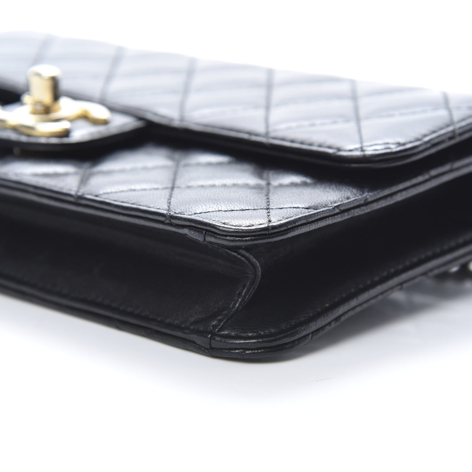Chanel Lambskin Quilted Medium Crossing Times Flap Black 11 of 13