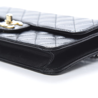 Chanel Lambskin Quilted Medium Crossing Times Flap Black 11 of 13