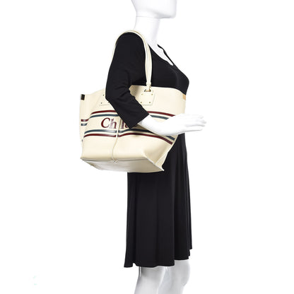 Chloe Smooth Calfskin Medium Vick Tote Off White 2 of 6