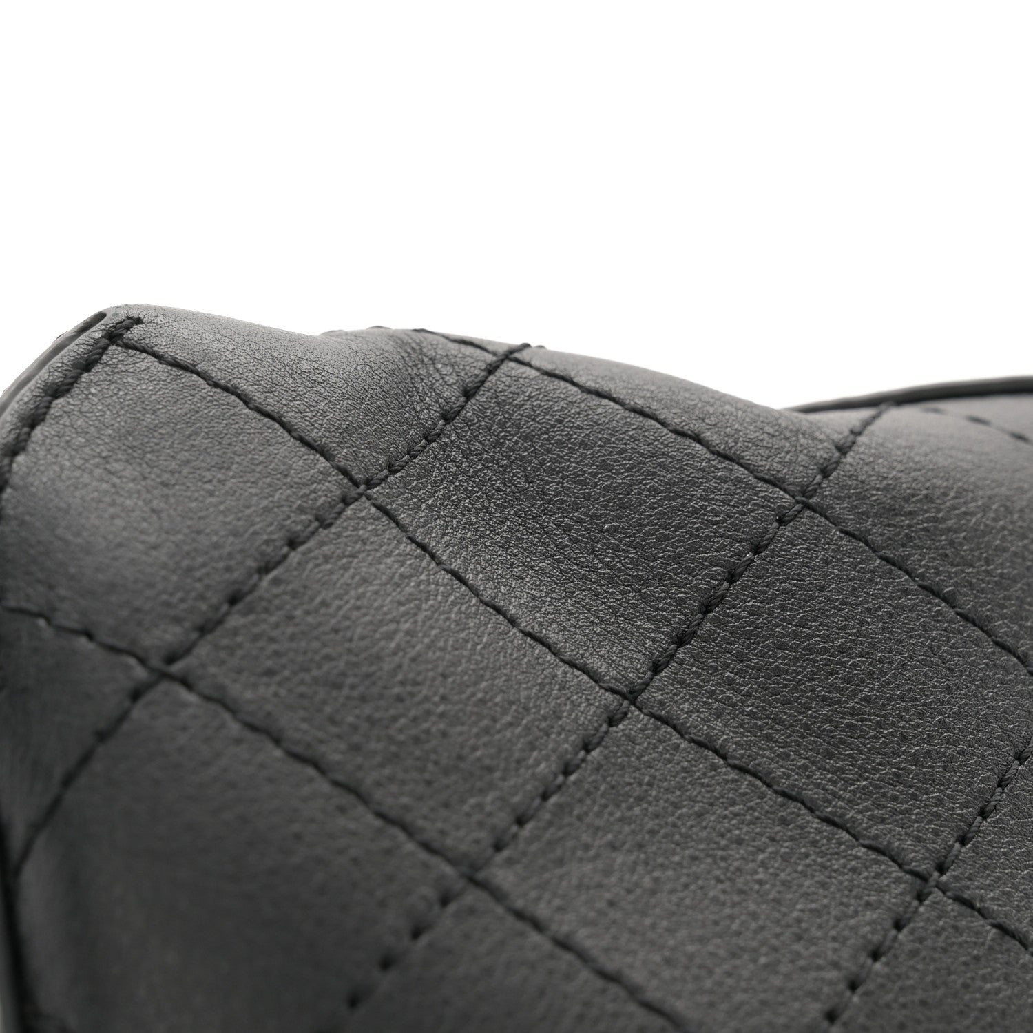 Chanel Calfskin Stitched Covered CC Camera Case Bag Black 11 of 12