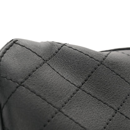 Chanel Calfskin Stitched Covered CC Camera Case Bag Black 11 of 12