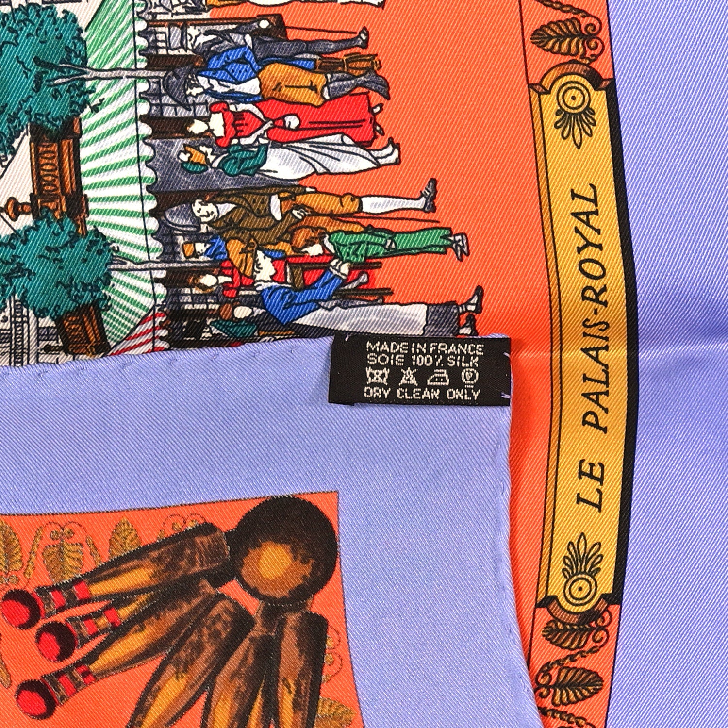 Hermes Silk Promenades de Paris Scarf 70 Lavande Corail Vieil Or 3 of 5