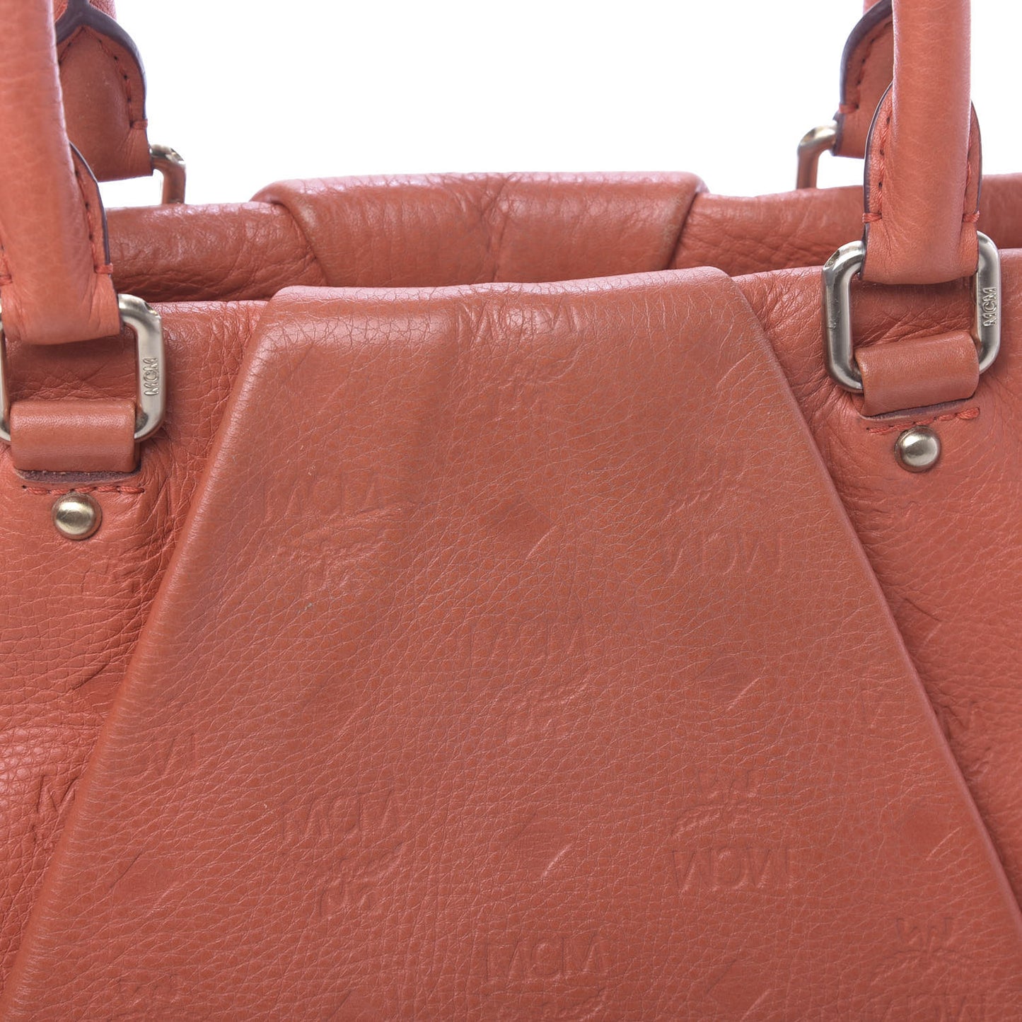 Calfskin Ottomar Monogram Tote Hot Coral