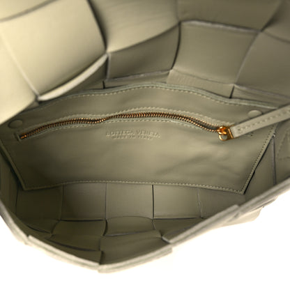 Bottega Veneta Lambskin Maxi Intrecciato Cassette Crossbody Bag Travertine 5 of 9