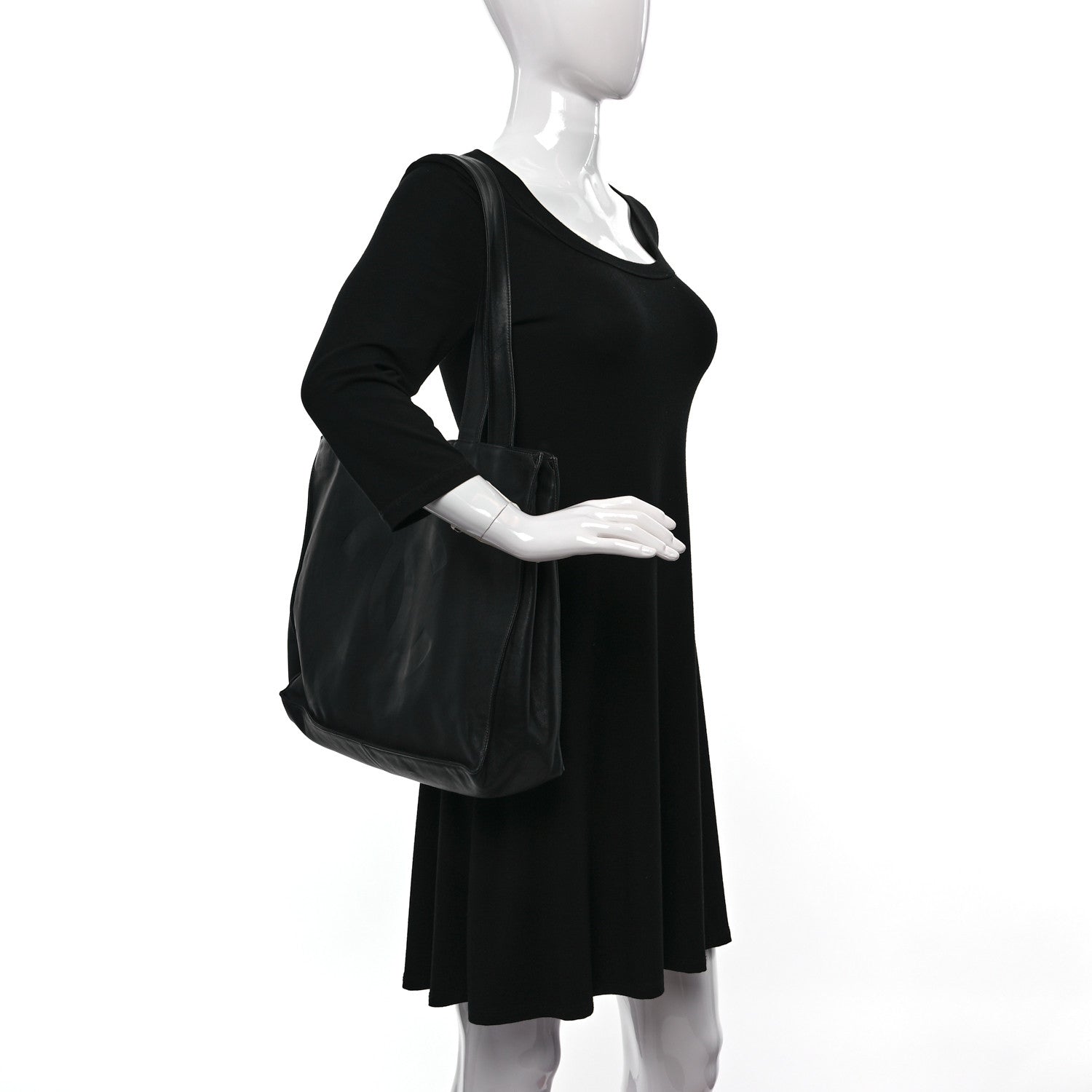 Chanel Calfskin CC Tote Black 2 of 13
