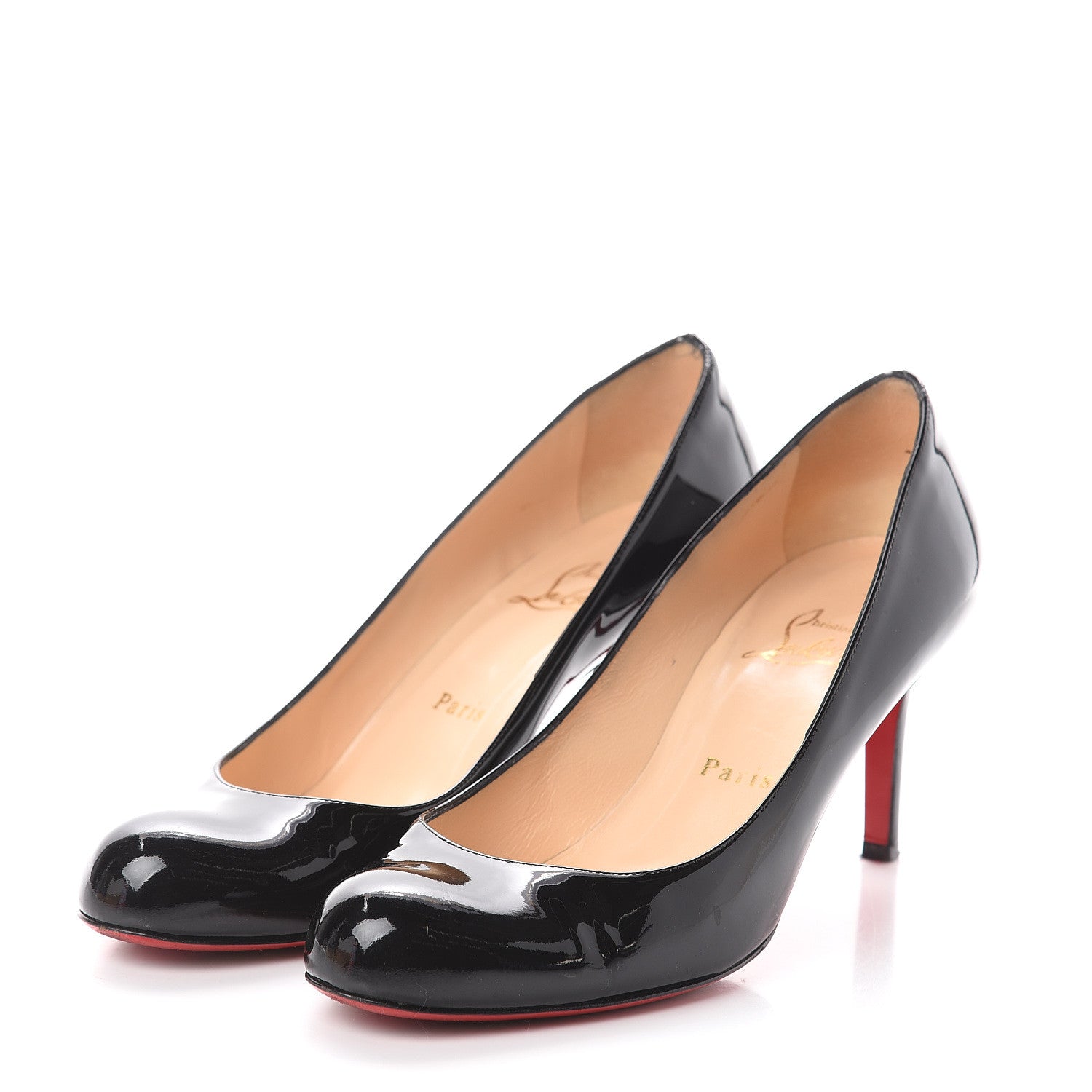 Christian Louboutin Patent Simple 70 Pumps 38 Black 3 of 7