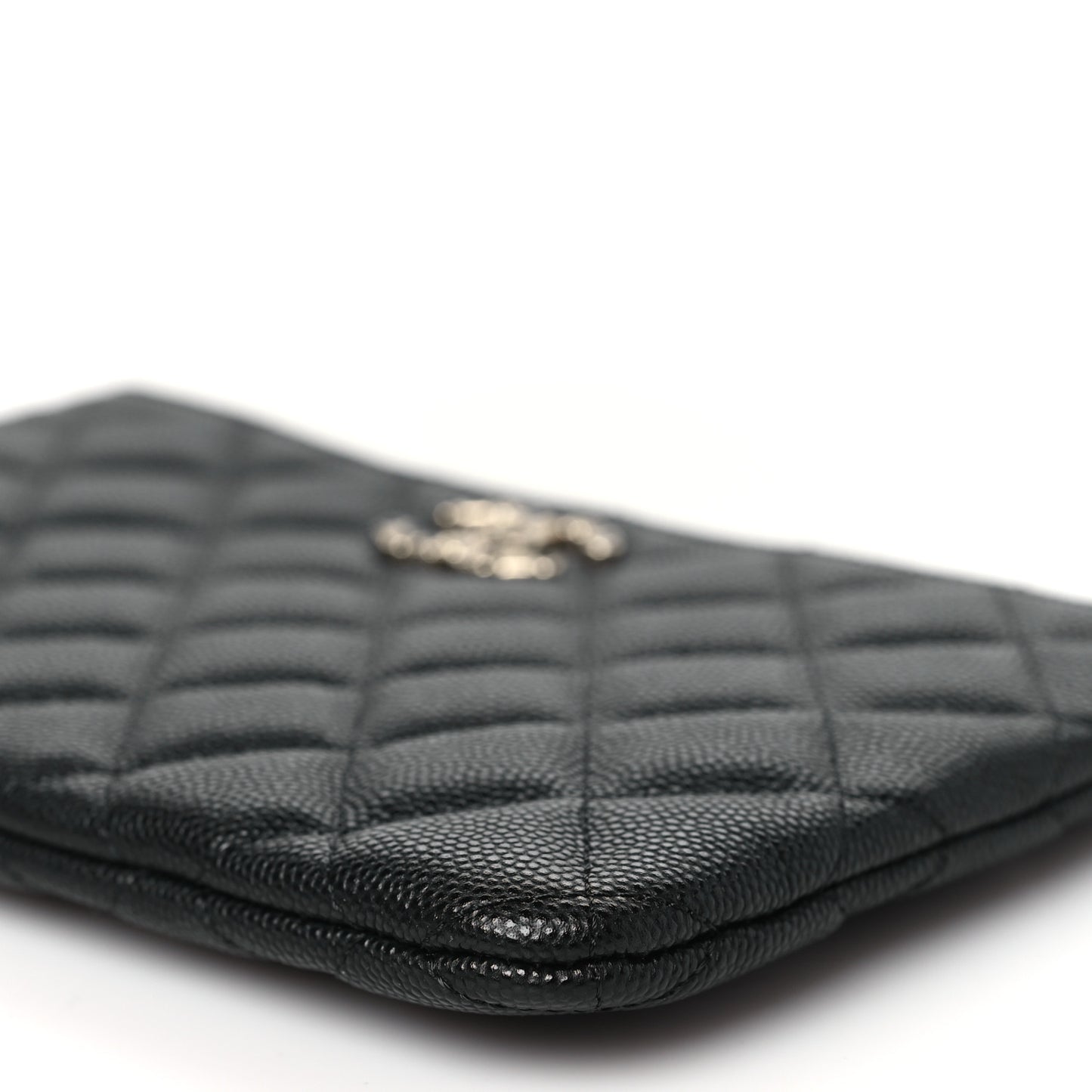 Caviar Quilted Coco Candy Small Cosmetic Case Black