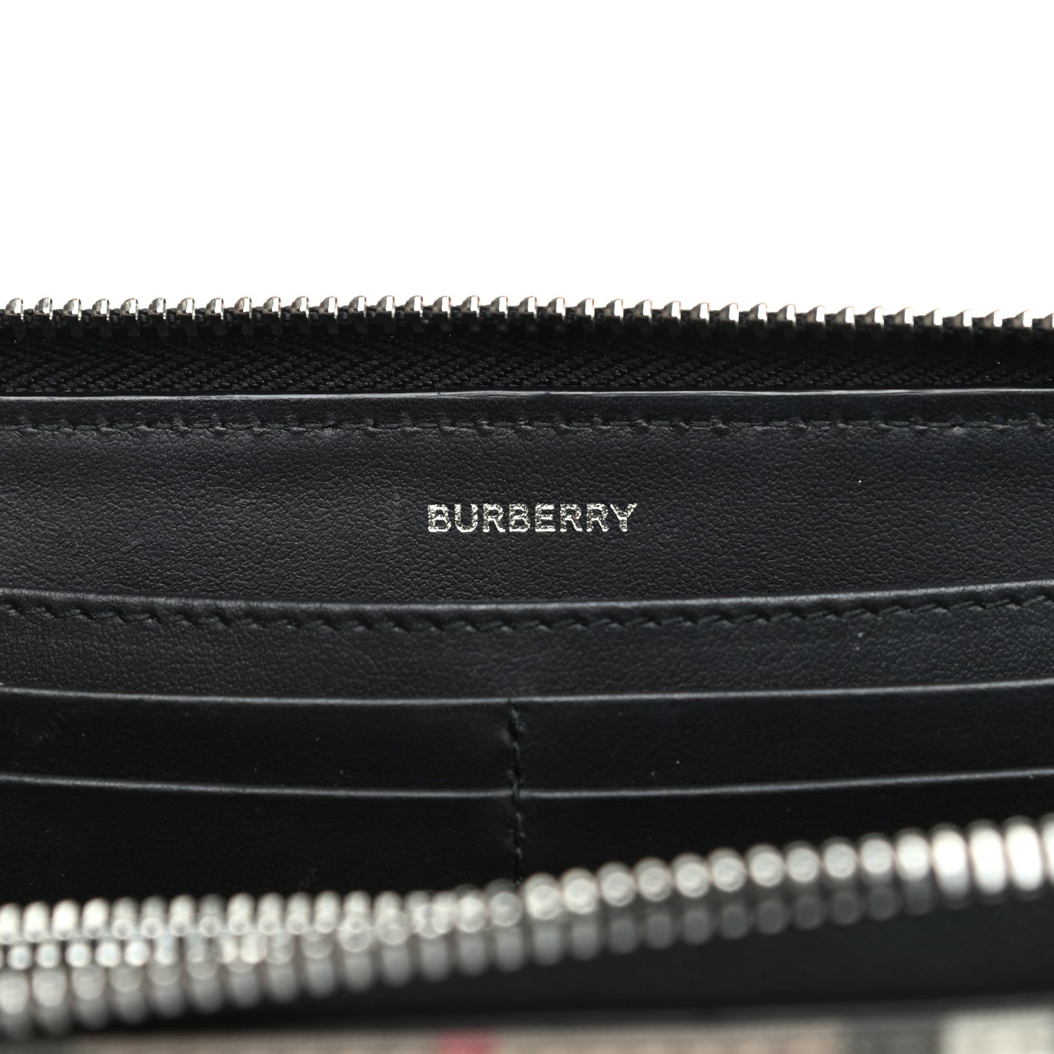 Burberry Vintage Check Ellerby Zip Around Wallet Black 6 of 7
