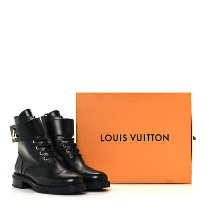 Louis Vuitton Calfskin Wonderland Ranger Boots 38.5 Black 8 of 8