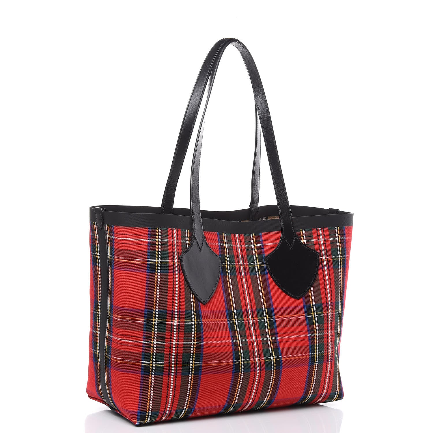 Burberry Vintage Check Medium The Giant Reversible Tote Antique Yellow Bright Red 5 of 15
